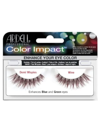 Cils en bande, cils Color Impact Demi Wispies, couleur vin