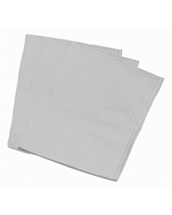 Bavoirs dentaires à dos en plastique « blanc » (paquet de 500)