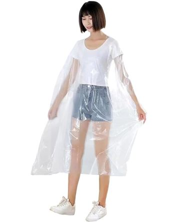 Disposable Shoulder Cape PE 47"x59" clear 50pc