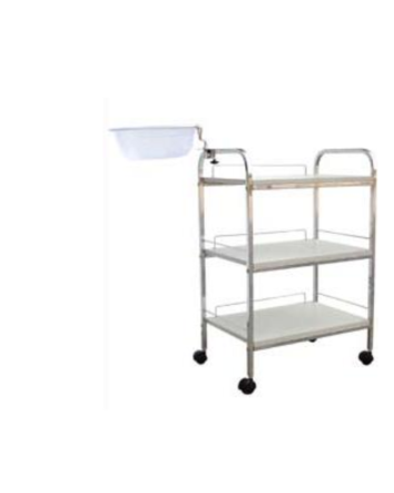 Trolley/Chariot 3 Shelves w/bowl   (20"L x 13.75"D x 31"H) (USE D2703)