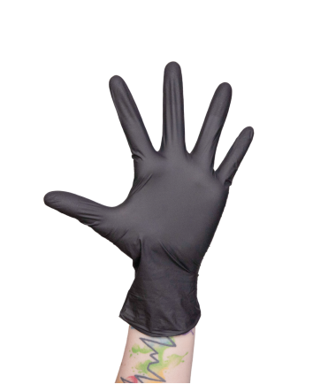 Gants/Gant Noir Nitrile 3,2 mil 100/boîte S/P