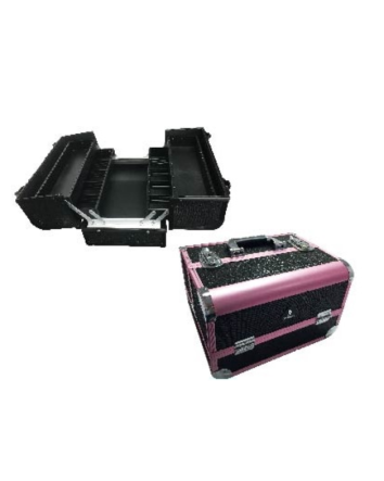 Trousse à cosmétiques Noir avec garniture rose Show Special