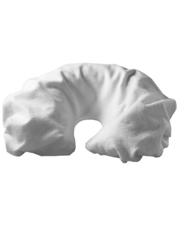 *Appui-visage en flanelle de coton ajusté blanc