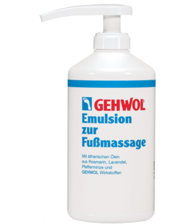 Massage des pieds à l'émulsion