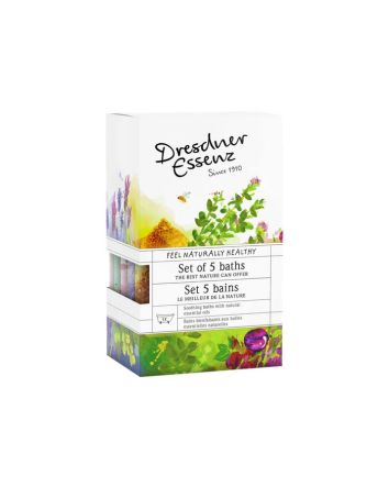 Dresdner Essenz Ensemble de 5 sels de bain aux herbes naturellement saines
