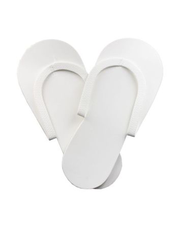 Pedi Slipper Foam (White/Blanc)/Pantoufles pour Pédicure