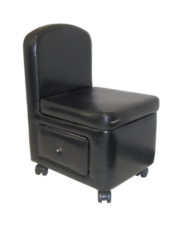 Chaise de pédicure Noir (14,5po x 17,5po x 25,5po)