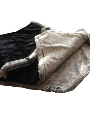 Couverture VelVa Fur 100% polyester Argent 50 X 60