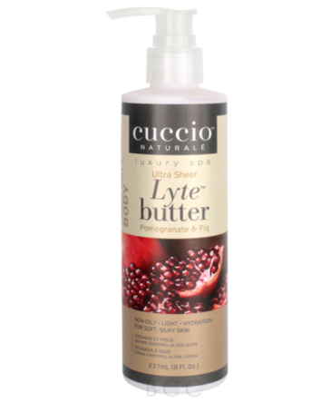 Beurre corporel ultra-transparent Cuccio Lytes Grenade et figue (227 g)