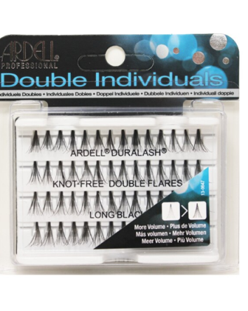 Cils double volume en grappes noires longues