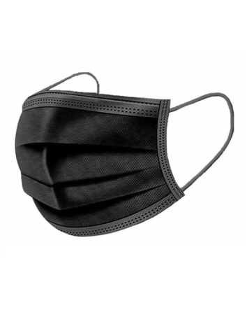 1-Masques jetables – NOIR – NON MÉDICAL – Paquet de 50