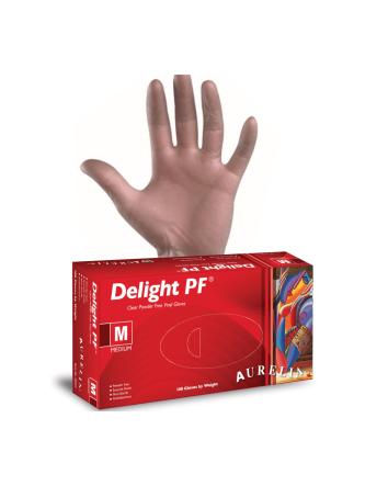Gants transparents en vinyle sans poudre – 38229 – Lisses – Très grands