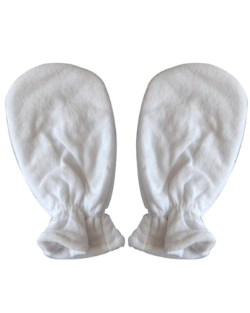 Paire de chaussons doublés pour traitement à la paraffine Blancs