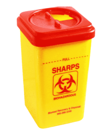 Conteneur à déchets tranchants et à risque biologique