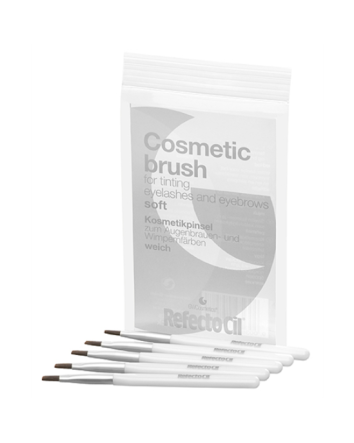 Pinceau cosmétique doux argenté